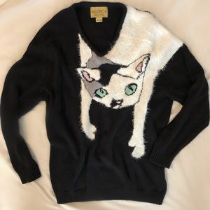 Wildfox White Label Oversize Joan Cat Sweater
